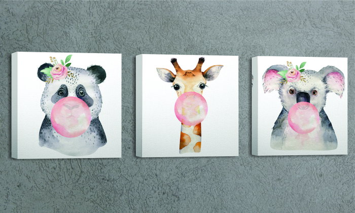 Wallity FAH10 Cuadros Decorativos sobre Lienzo Multicolor (Set de 3) Wallity FAH10 Cuadros Decorativos sobre Lienzo Multicolor (Set de 3)
